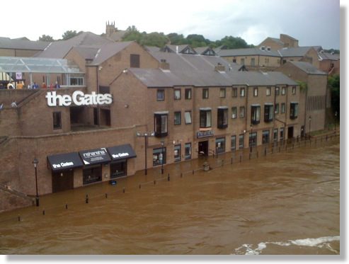Particularly severe flooding in Durham in July 2009