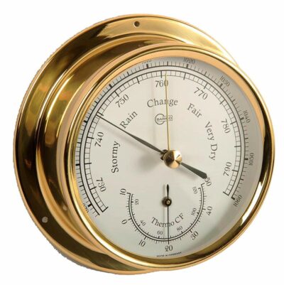 Barigo barometer and thermometer in brass case