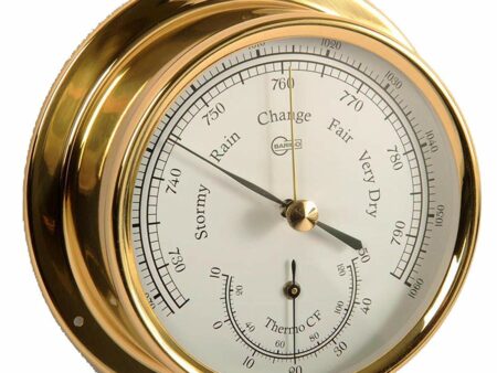 Barigo barometer and thermometer in brass case