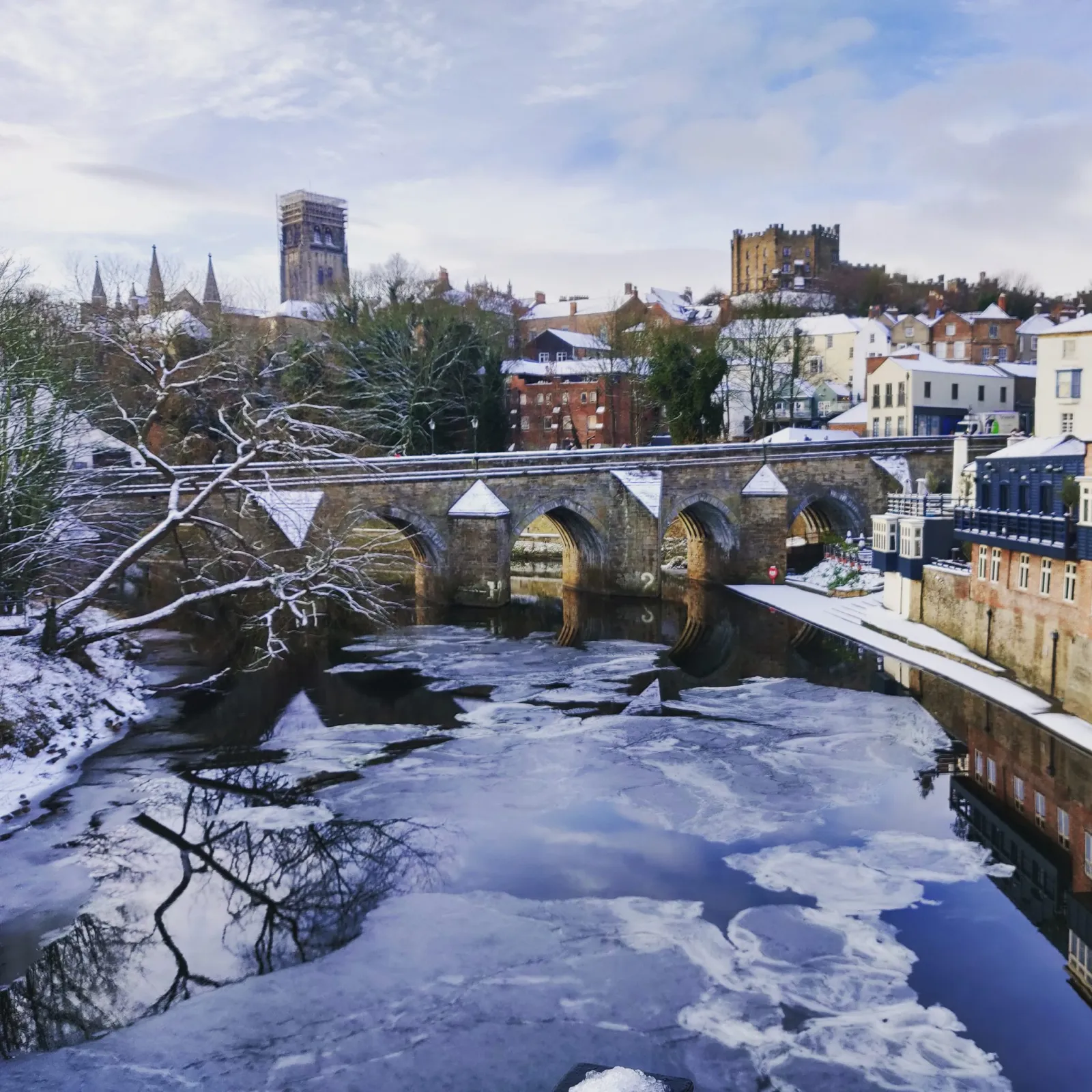 Durham January 2019. River freezing over by Latika Anand, Palatinate Feb 11th 2019