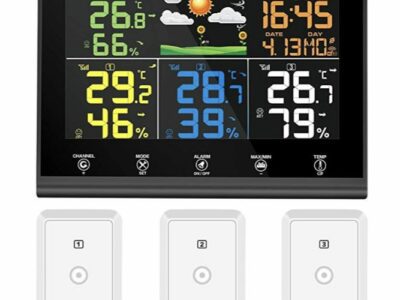 Sainlogic Wireless Weather Station with 3 Outdoor Sensors, Weather Forecast, Colour Display