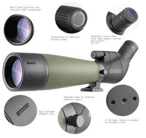 Gosky 2019 20-60x80 Spotting Scope with Tripod