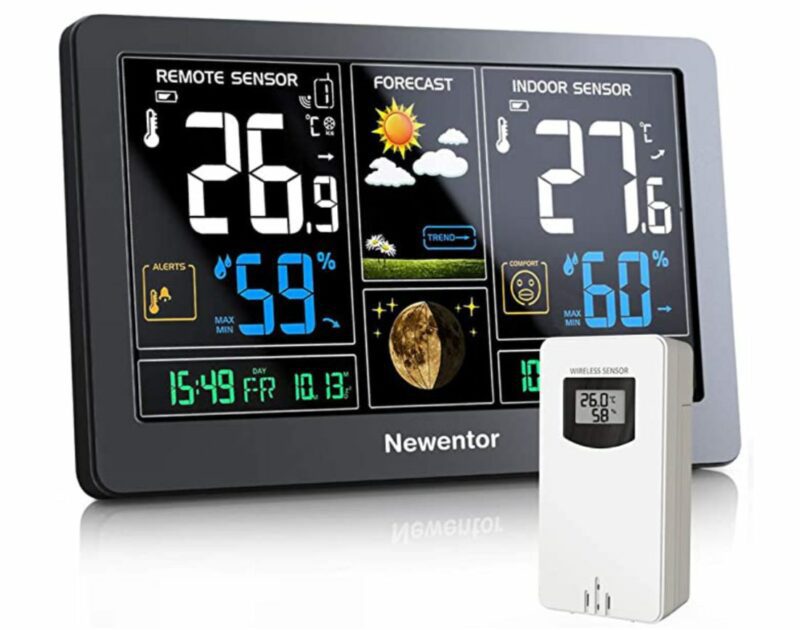 Newentor Weather Station with Outdoor Sensor Wireless