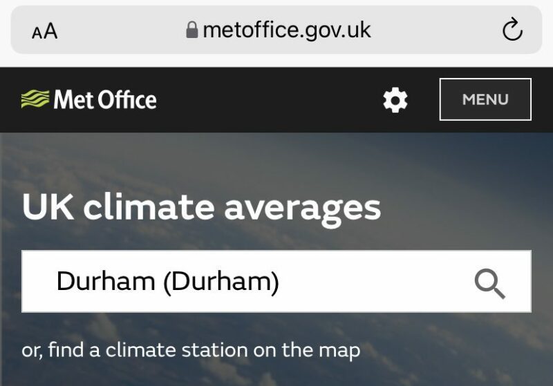 Met Office UK Climate Averages Header