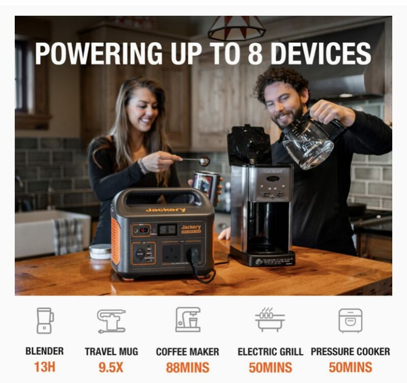 Jackery 1000 powers up to 8 devices