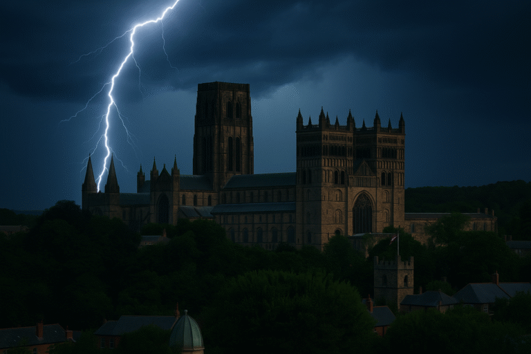 Lightning over Durham Cathedral